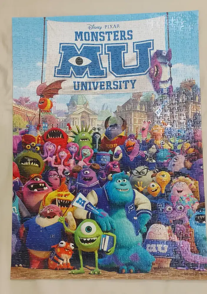 Koleksi Puzzle lukisan pajangan monster university MU disney pixar