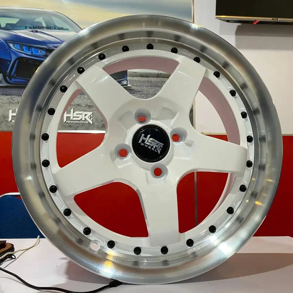 PELEK RACING TYPE TE VELG MOBIL R15 PCD 4X114 RING 15 HSR BOB