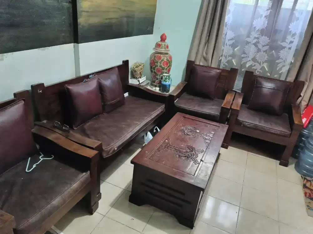 KURSI RUANG TAMU KAYU JATI UKIR