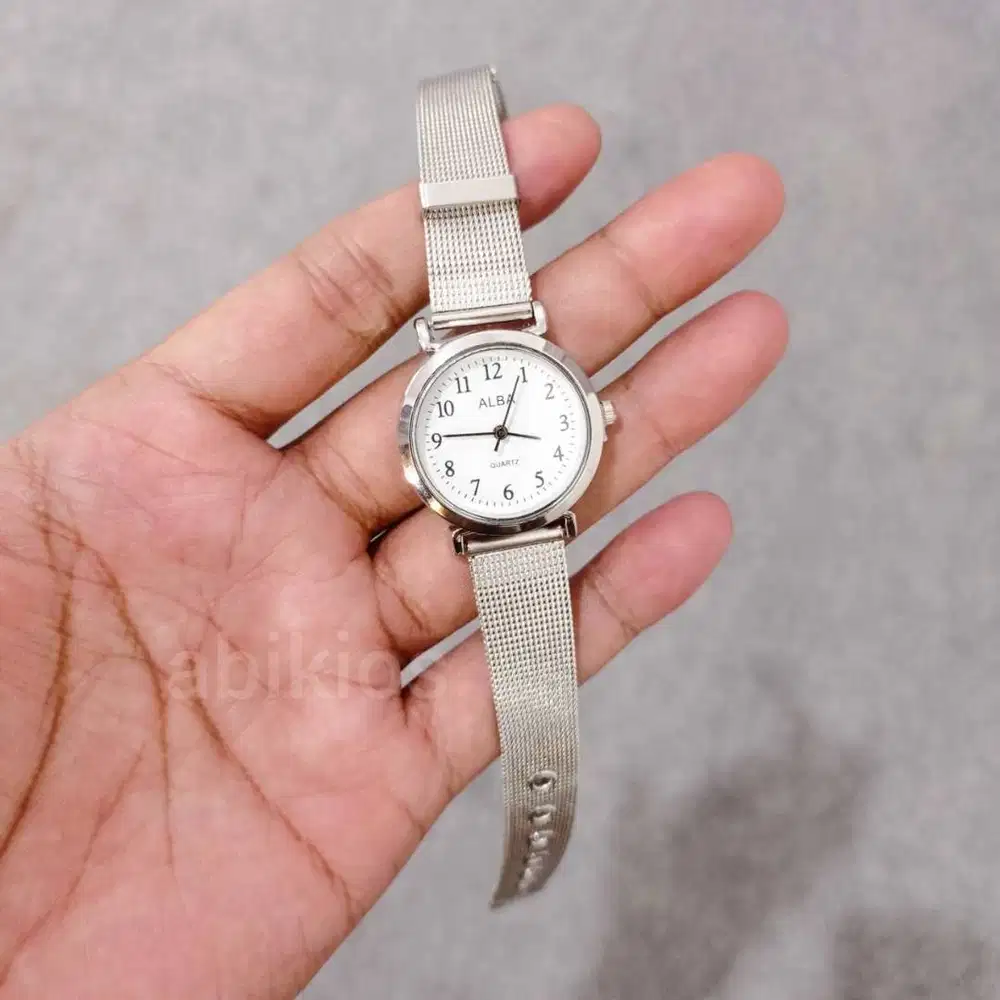Jam tangan analog wanita stainless good fashion alb1 silver