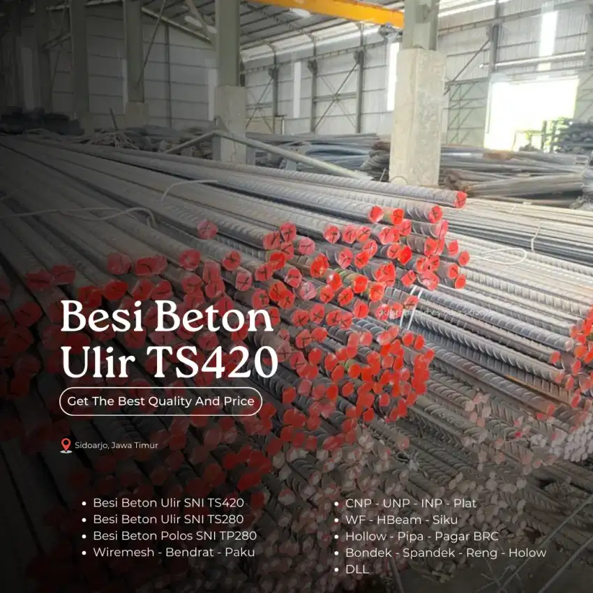 Jual besi beton ulir SNI TS420