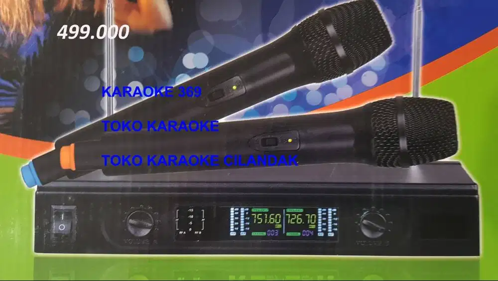 MICROPHONE WIRELESS 2 MIC  1set =receiver +2mic +kabel+adaptor+ batera