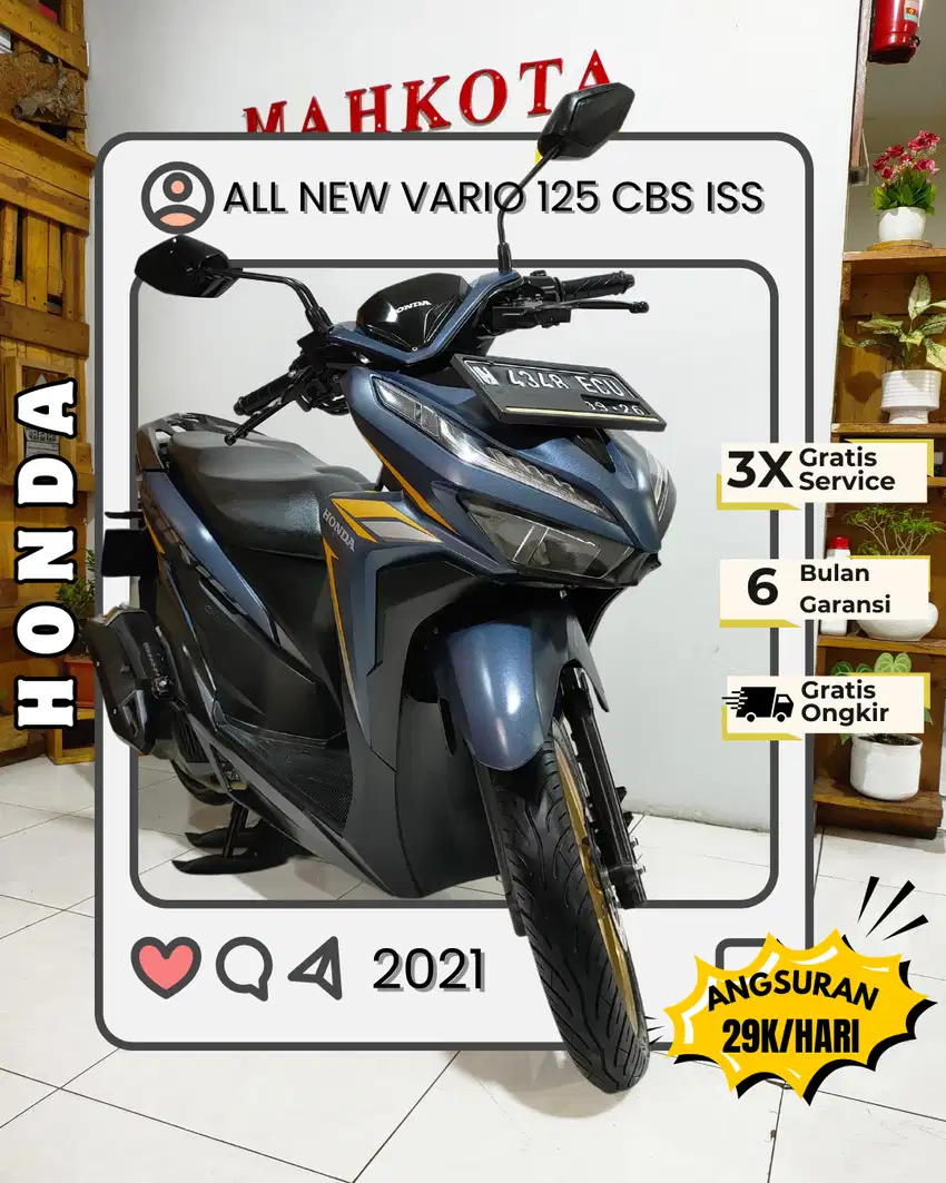 ALL NEW VARIO 125 CBS ISS 2021 UNIT MULUS ASLI TANGAN PERTAMA