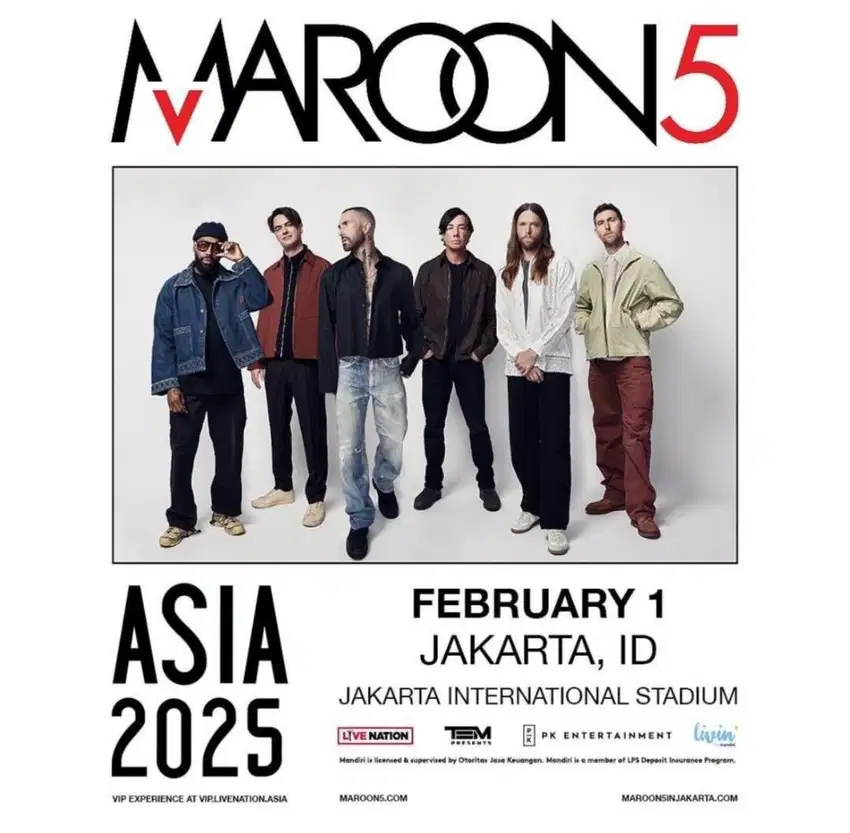 Tiket konser maroon 5 festival