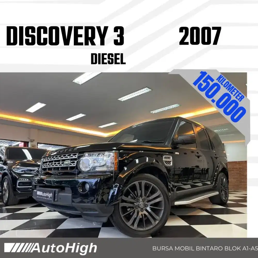 Land Rover Discovery 3 Diesel 2007 Facelift Black Reg 2008 #AUTOHIGH