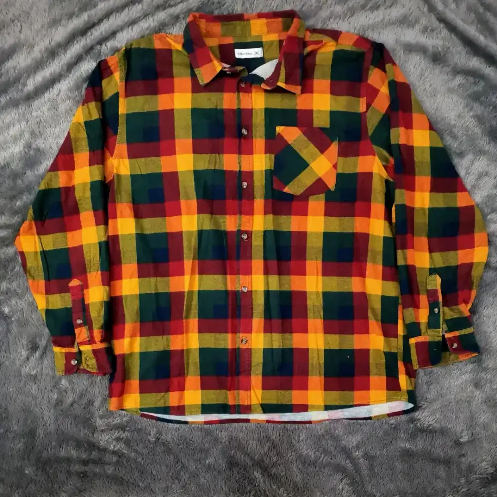 BRILLIANT BASICS Long Sleeve Flannel Shirt Kemeja Lengan Panjang