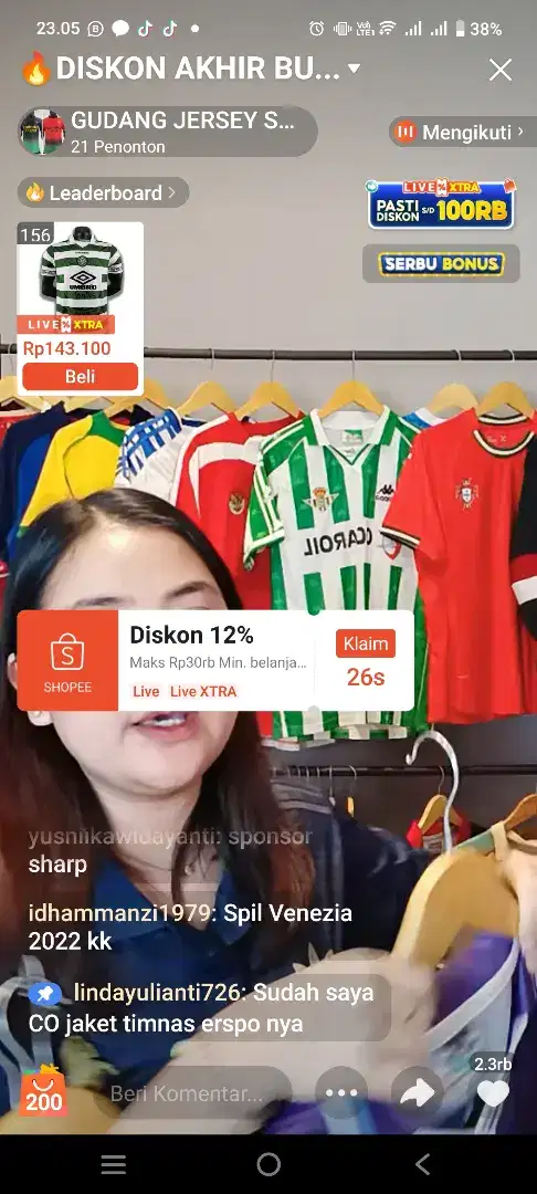 Live shope tiktok dan konten kreator