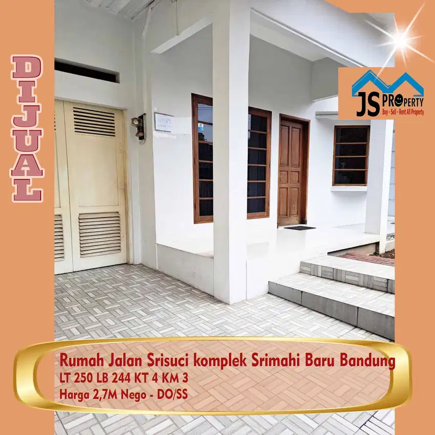 DIJUAL Rumah Jalan Srisuci komplek Srimahi Baru Bandung - DO/SS