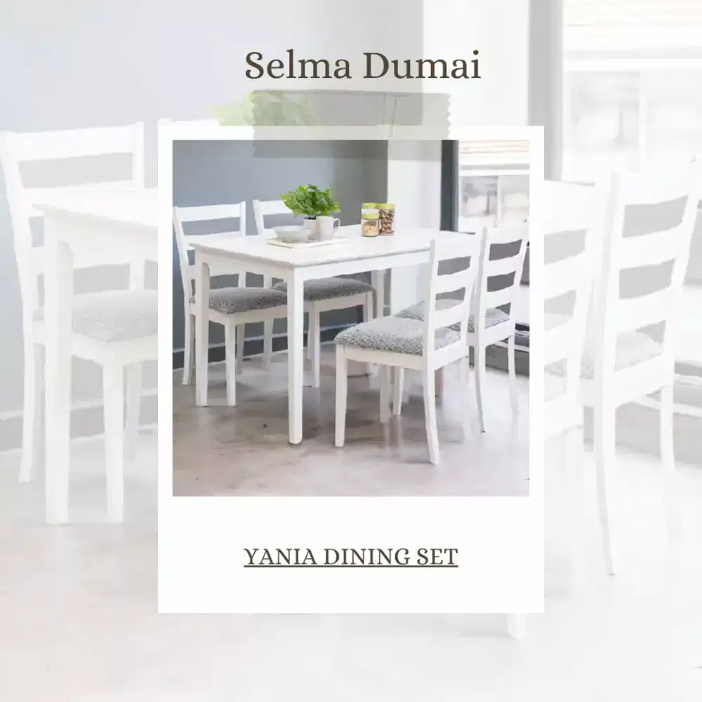 YANIA DINNING SET 4 CHAIR