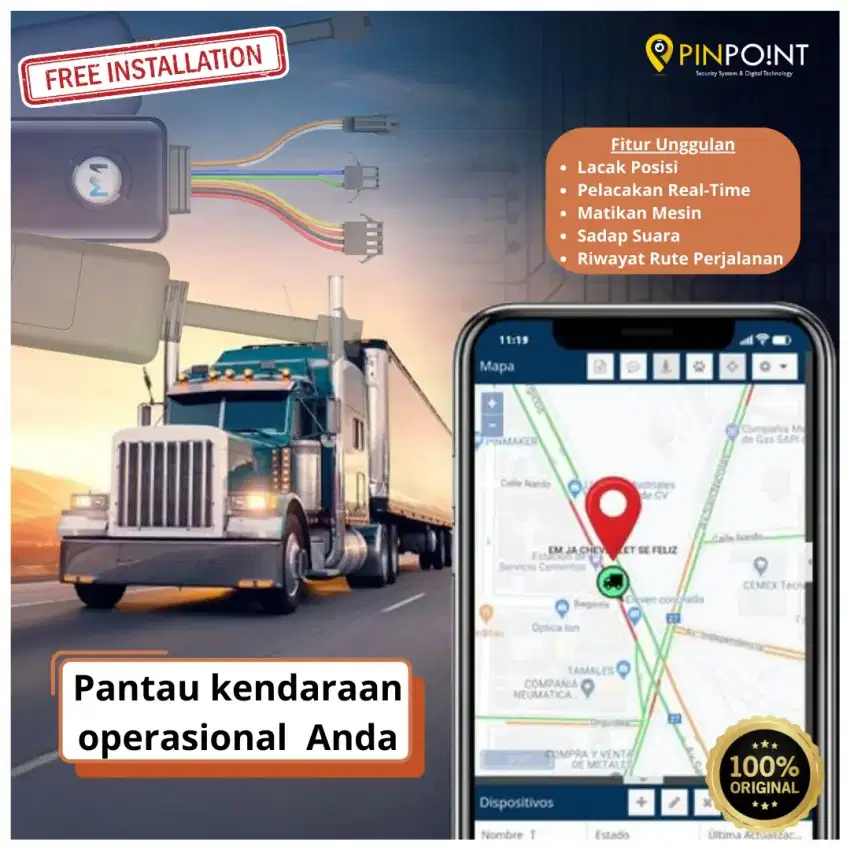 ALAT PELACAK MOBIL DAN MOTOR BERGARANSI RESMI PLUS PEMASANGAN