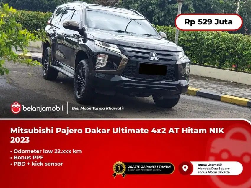 [ BONUS PPF ] Mitsubishi Pajero Dakar Ultimate 4x2 AT Hitam 2023/2024