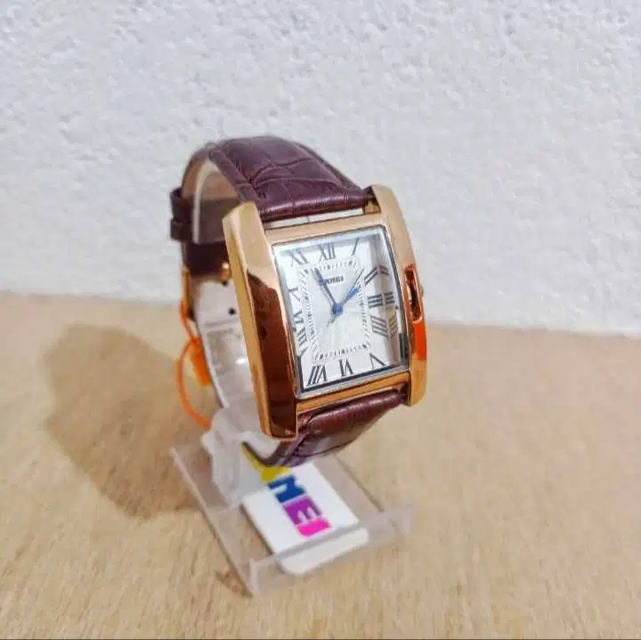 Jam tangan wanita tali kulit warna coklat original fashion women ab108