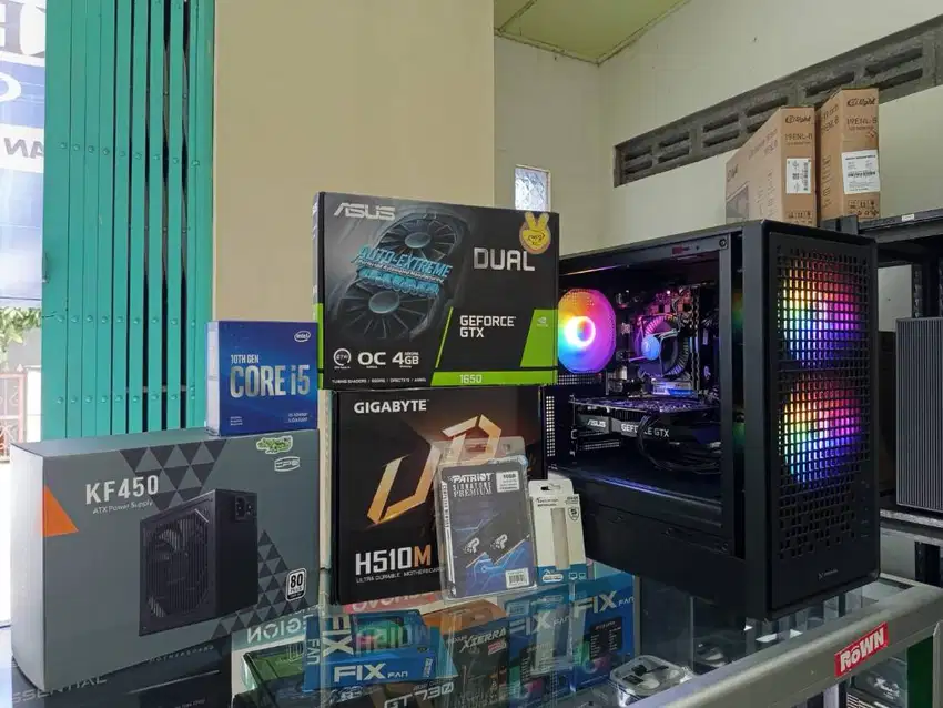 CPU Gaming Desain Intel Core i5 10400F RAM 16GB VGA GTX1650 4GB GDDR6