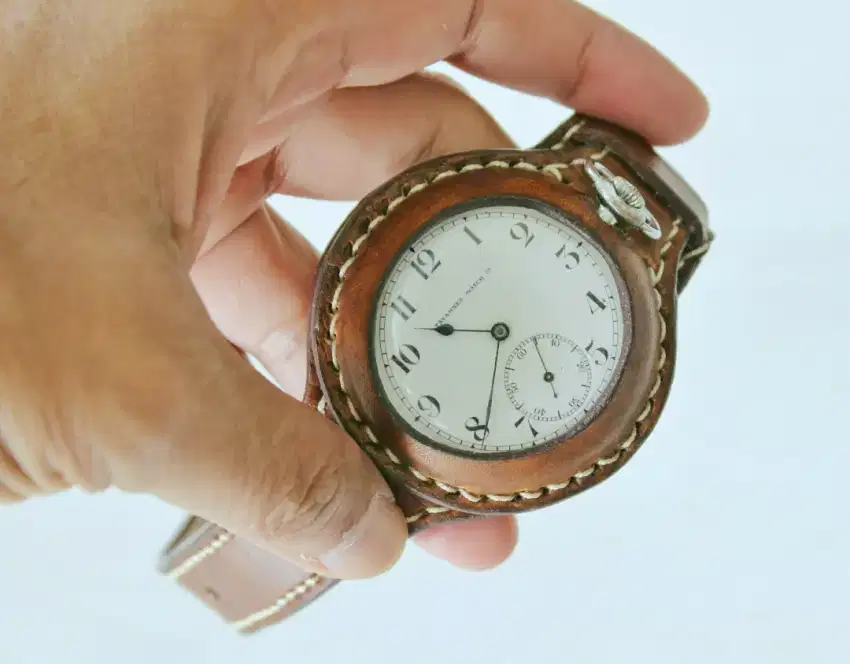 jam kantong pocket watch vintage Tavannes BONUS gratis strap custom