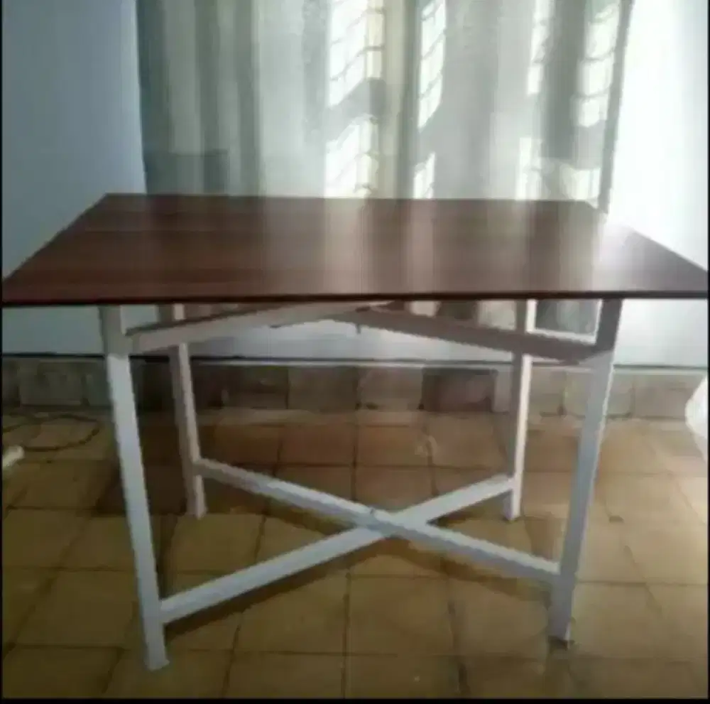 Meja Lipat Ukuran 100x60x75cm dengan kaki silang