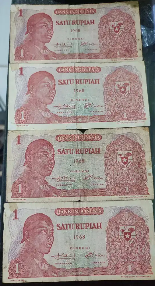 Uang kuno 1 rupiah th 1968