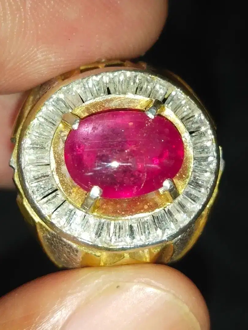 Ruby ring perak