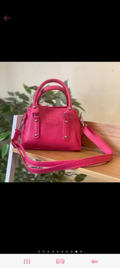 Lava Bag warna fuchsia polos tas wanita