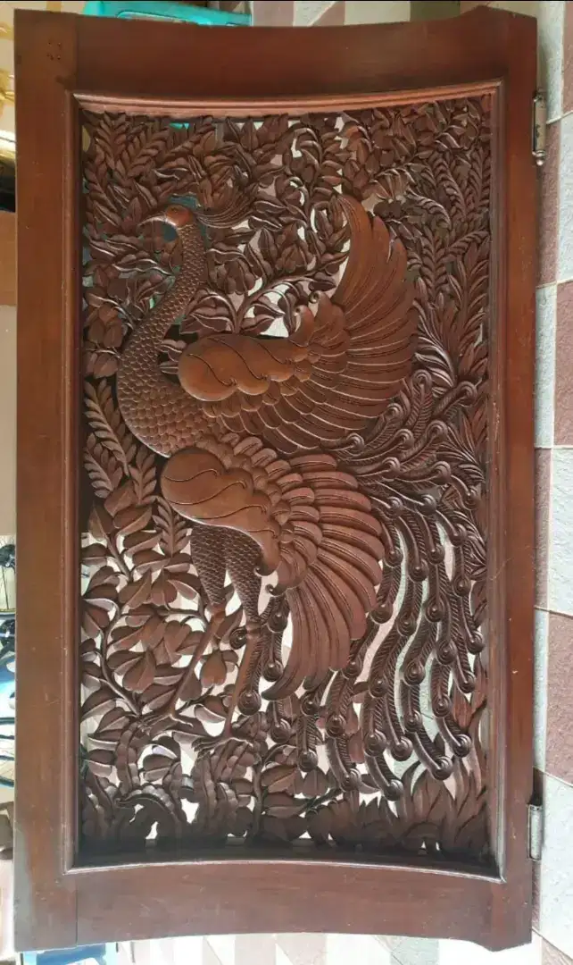 Pintu koboi ukiran kayu jati Hadiprana antik