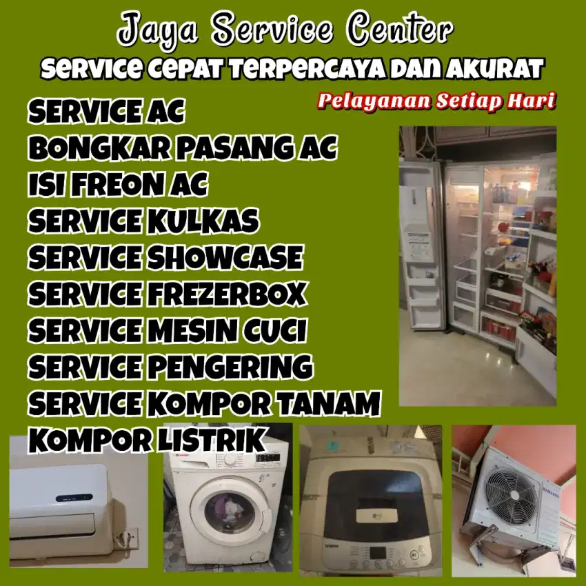 Service Mesin Cuci Bongkar Pasang AC Servis AC Kulkas Frezer Pakuwon