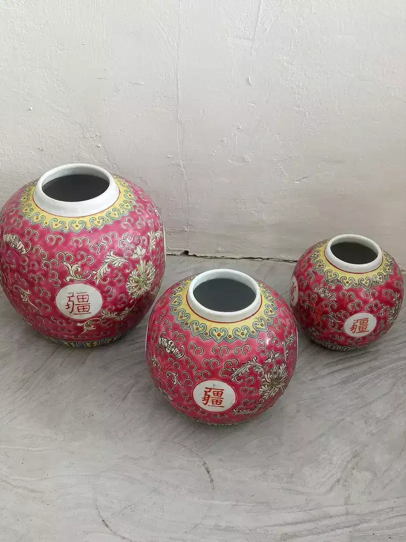 EDISI PINDAHAN FLASH SALE 1 set guci antik   kecil china