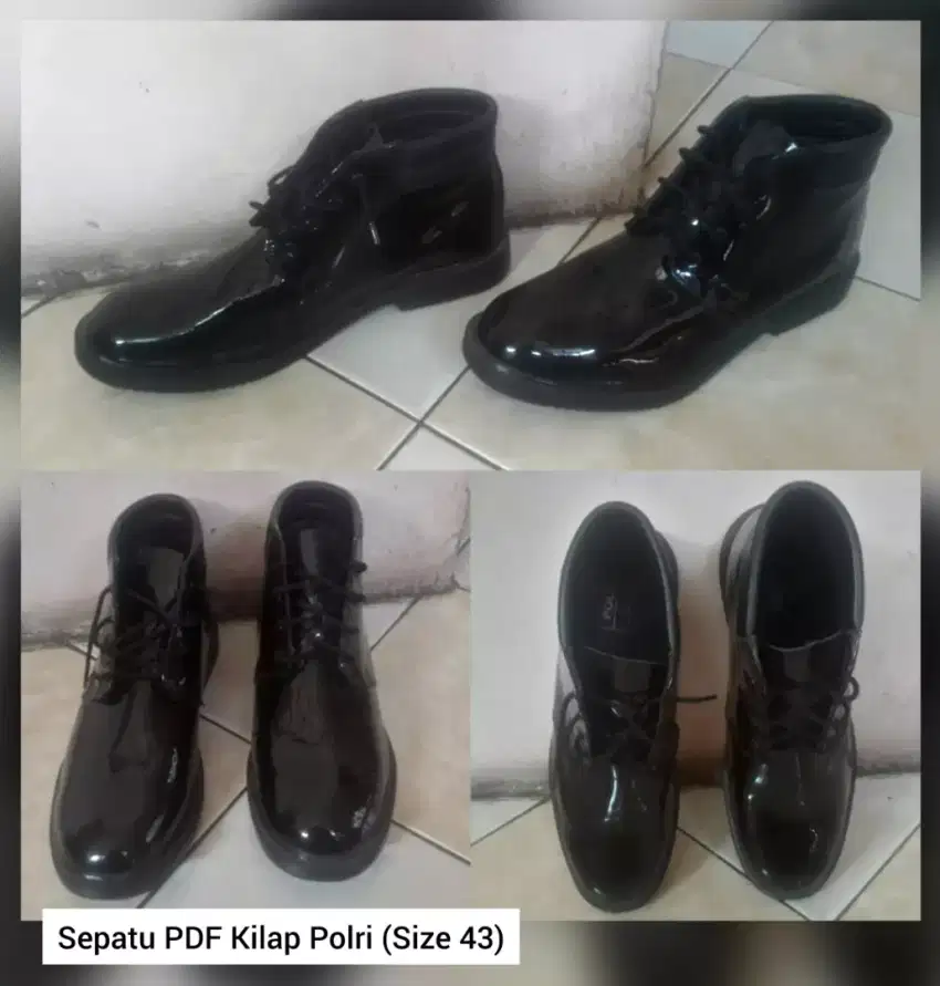 SEPATU PANTOFEL PDF KILAP HITAM