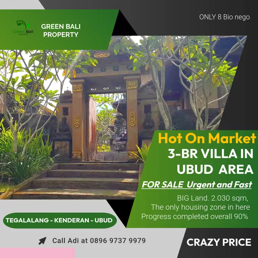 Villa murah di Ubud bonus tanah super luas