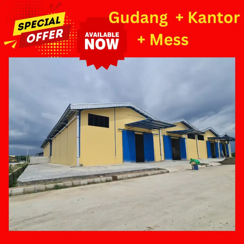 GUDANG MESS KANTOR MULTIFUNGSI COCOK UNTUK WORKSHOP DISTRIBUTOR