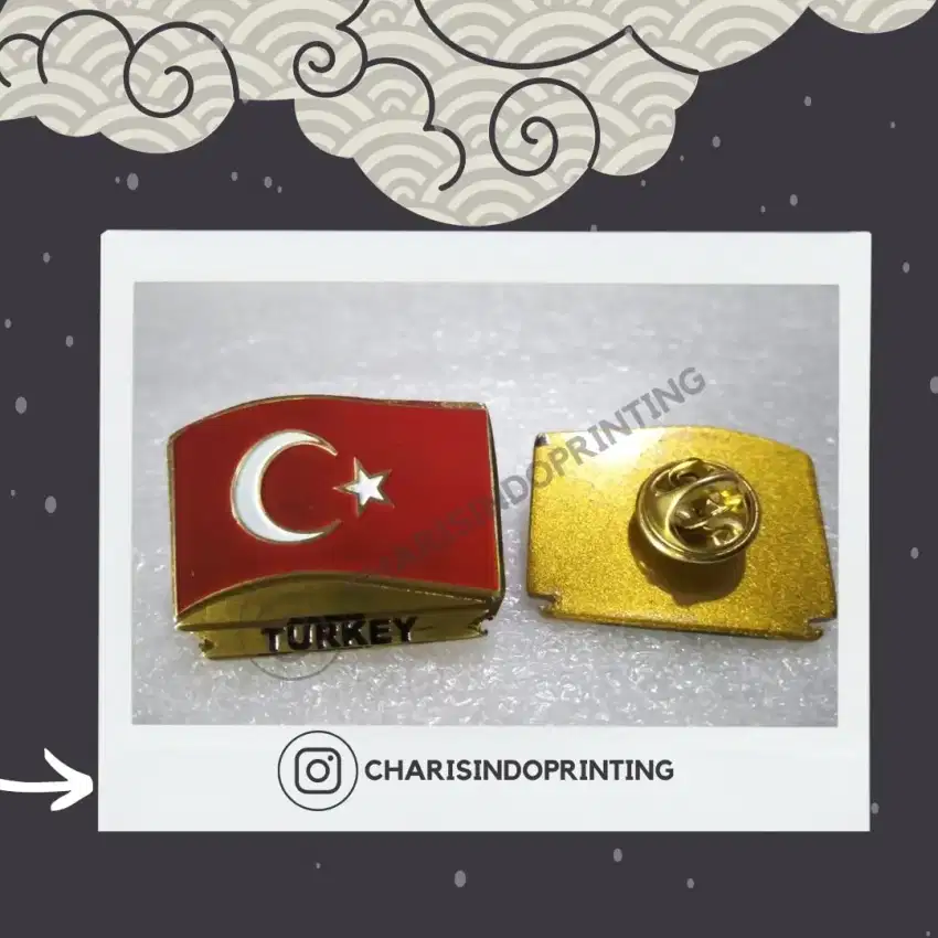 Pin / nama dada / logo tembaga kuningan
