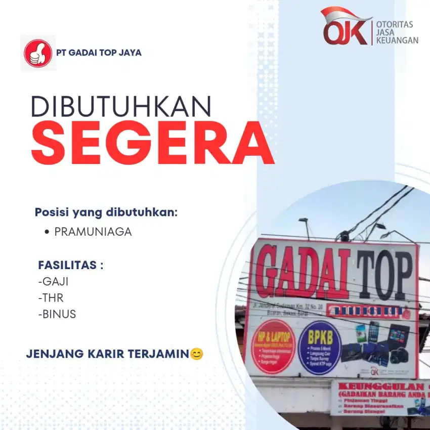 LOWONGAN GADAI TOP PONDOK GEDE