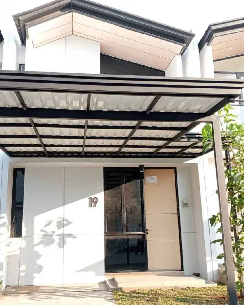 Kanopi atap alderon singgle layer + talang air modern