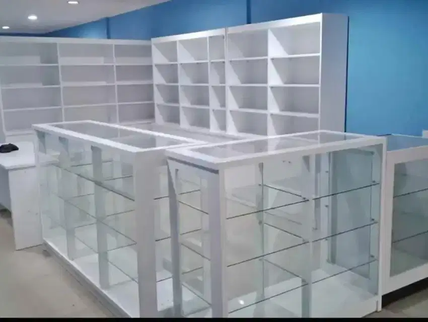 Meja rak display custom kekinian