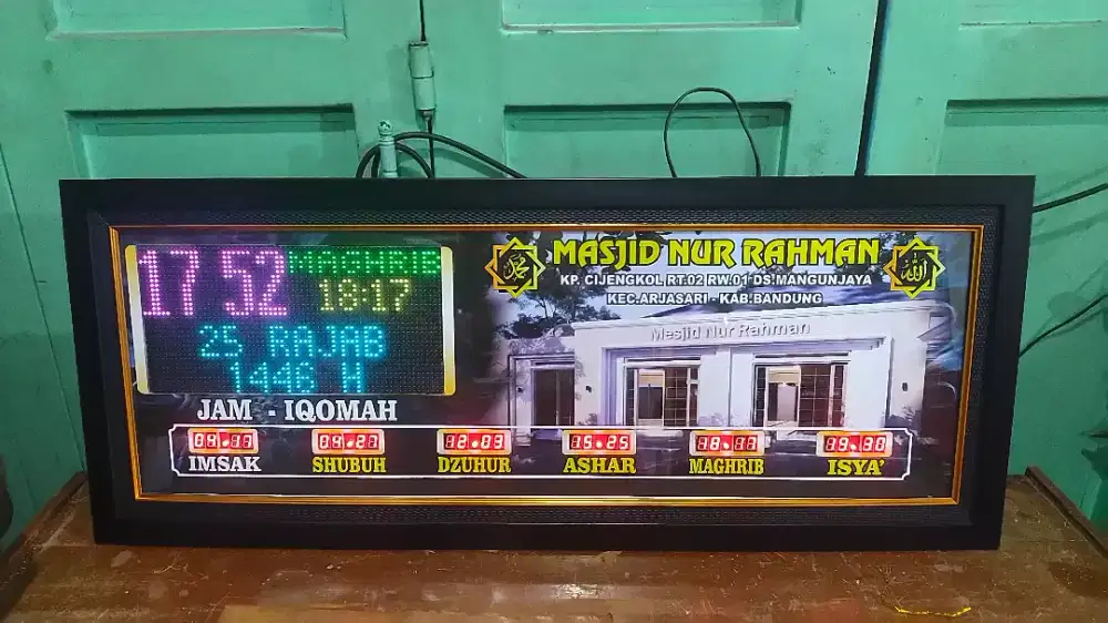 Jam digital masjid P5 segmen 40x100