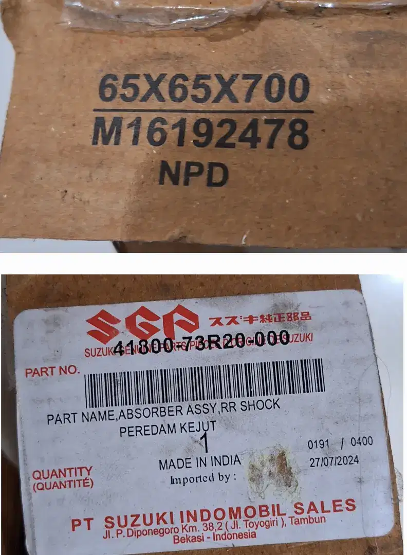 Shockbreaker Suzuki XL 7 Bekas