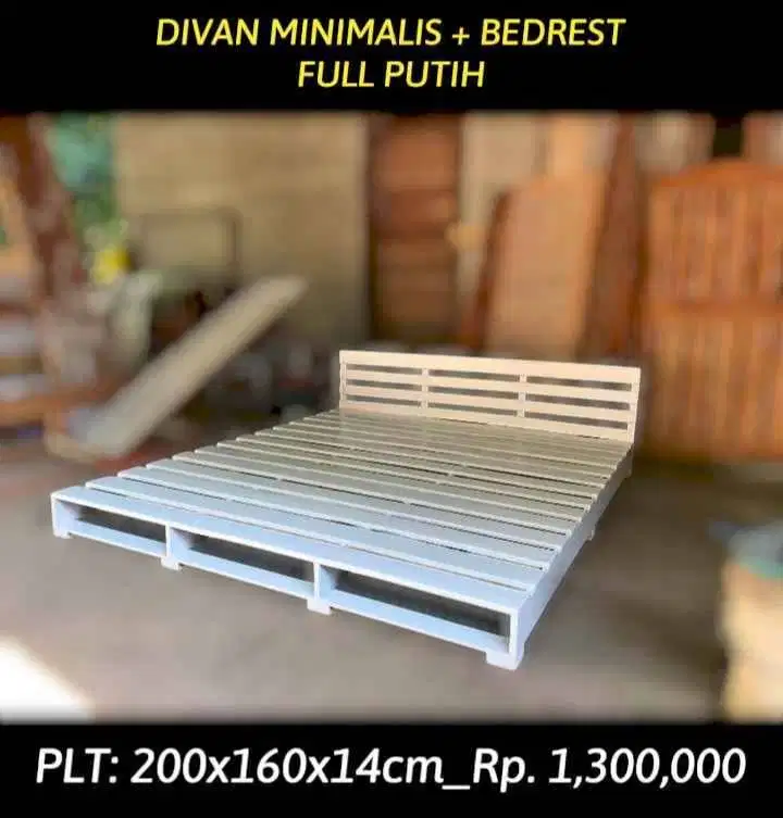 Dipan palet alas kasur kayu jatilanda sudah finishing