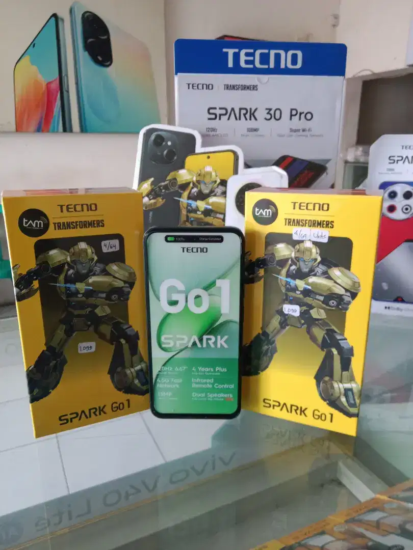 Tecno Spark GO 1 4GB+4GB/64GB ,Baru,Segel Box,Garansi Resmi,Original