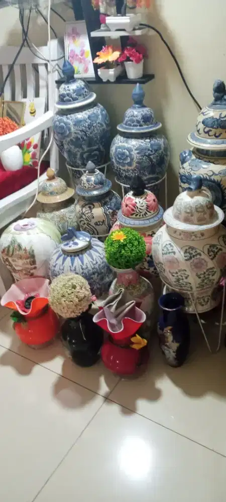 Jual pajangan keramik berbagai ukuran