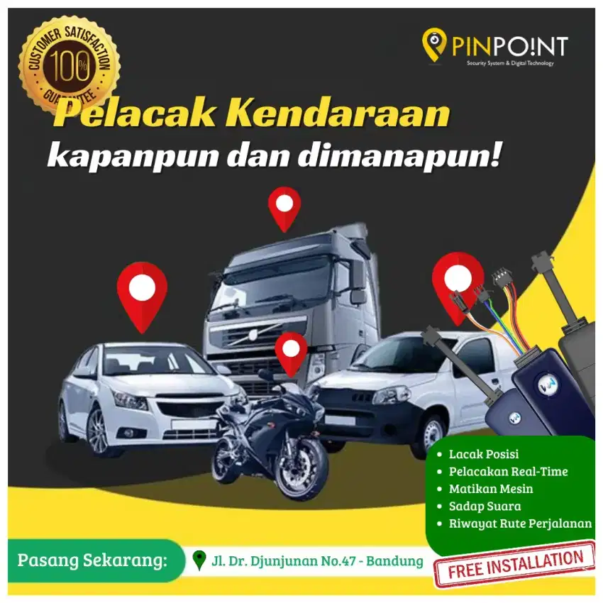 Gps tracker terbaik bergaransi resmi plus pemasangan