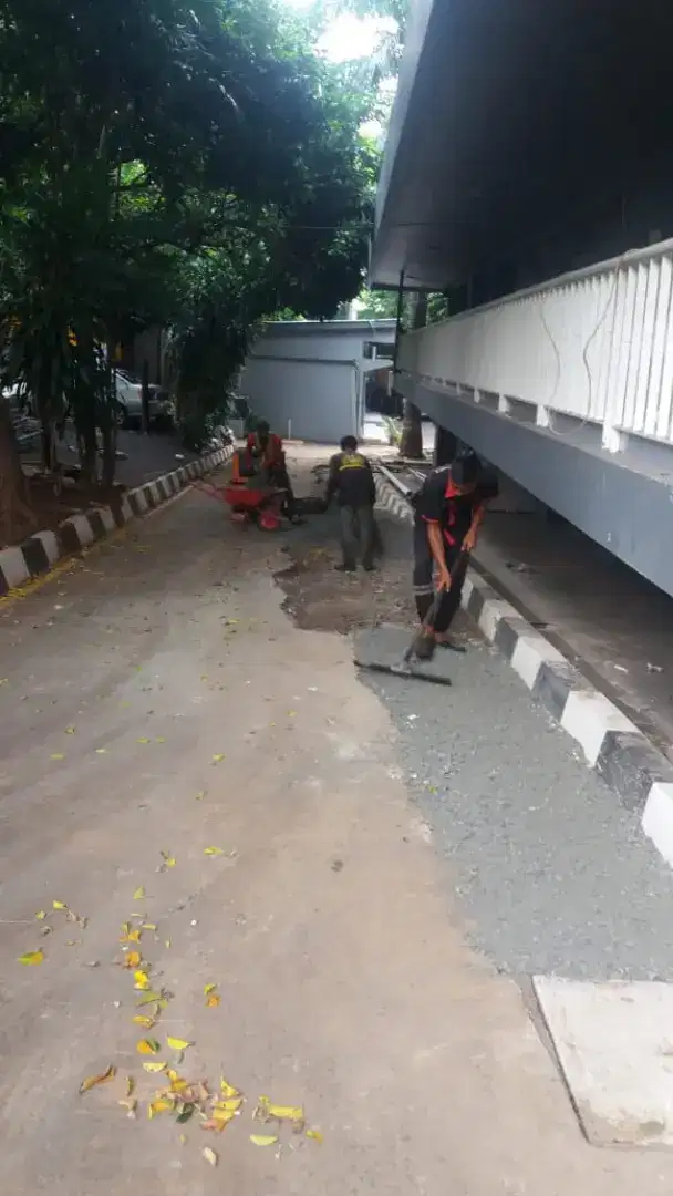 Cor pondasi beton paving landclearing