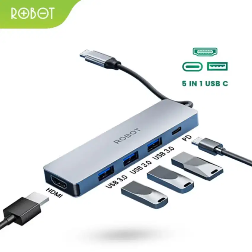 Robot Adapter USB HUB Type C HDMI USB3.0 PD Multi Port Macbook