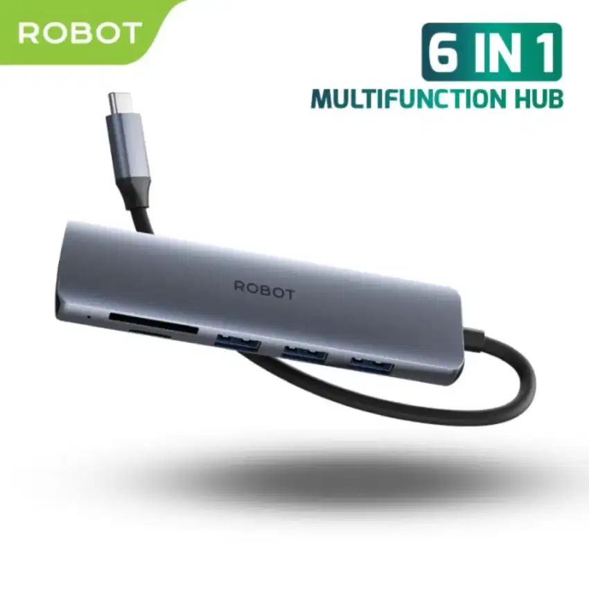Robot Hub USB Type-C Multiport Adapter USB3.0 HDMI Card Reader Laptop