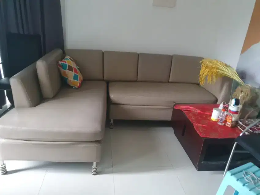 sofa cream custom pemakaian normal