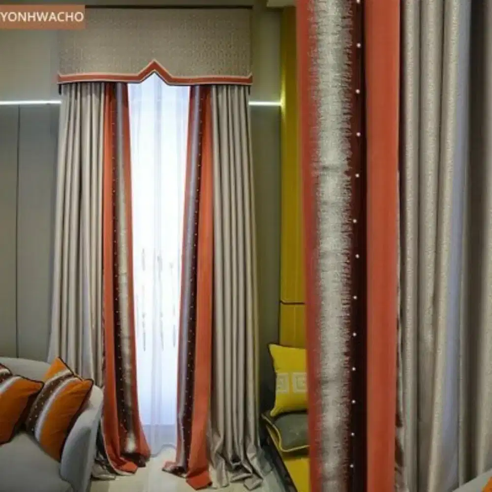 Jual tirai jendela gordyn hordeng gorden wallpaper dinding rollblind v