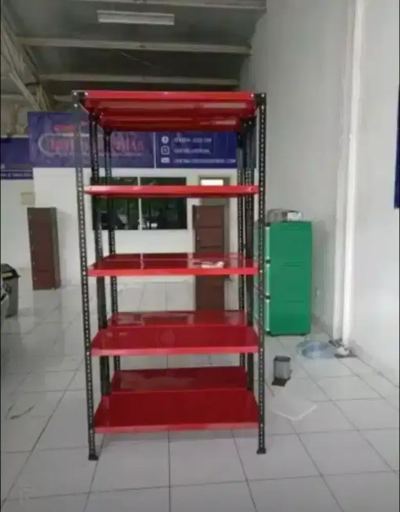 Ready stok gan rak besi siku lubang serbaguna untuk tempat usaha