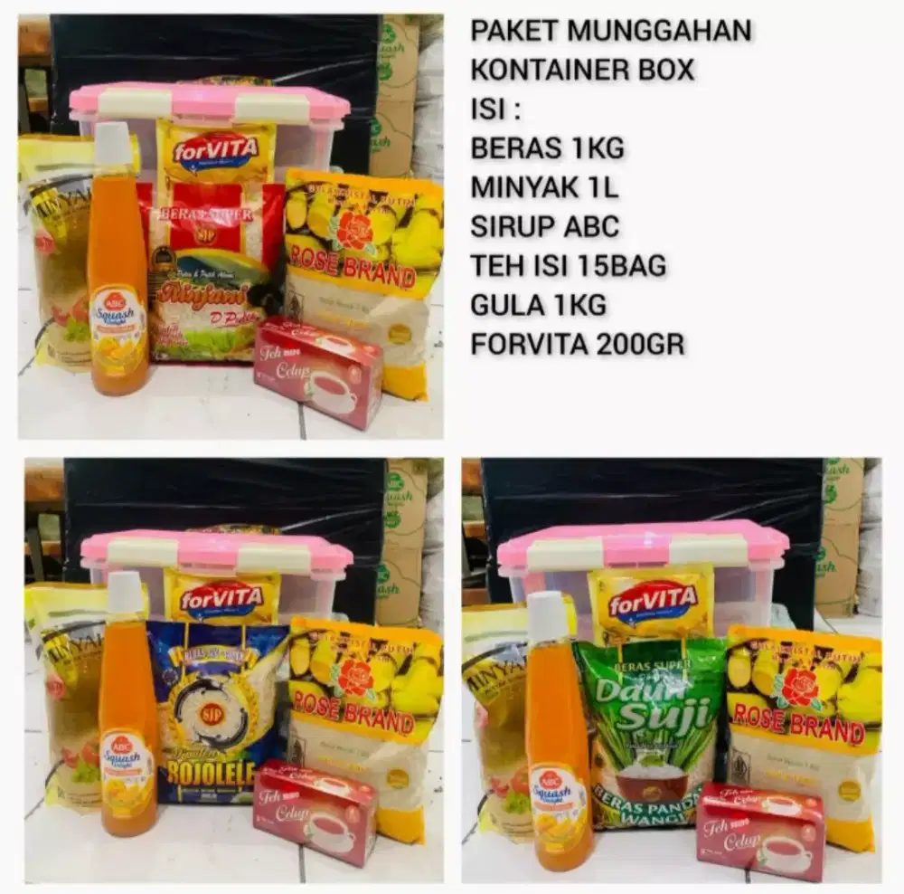 Paket Sembako Munggahan Box Kontainer