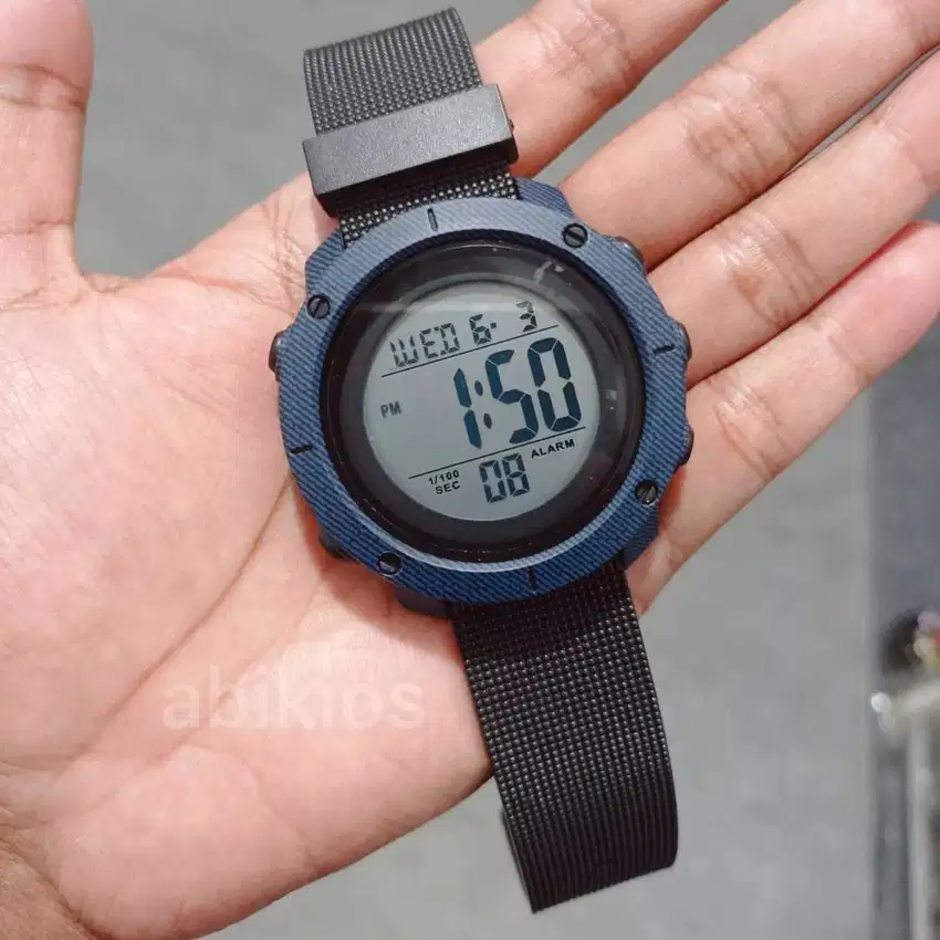 Jam tangan digital rubber simpel ja3 color motif pria