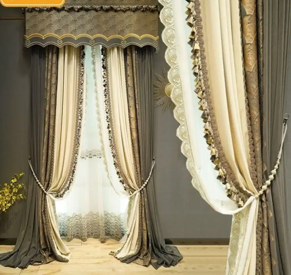 Jual tirai jendela gordyn hordeng gorden wallpaper dinding rollblind v