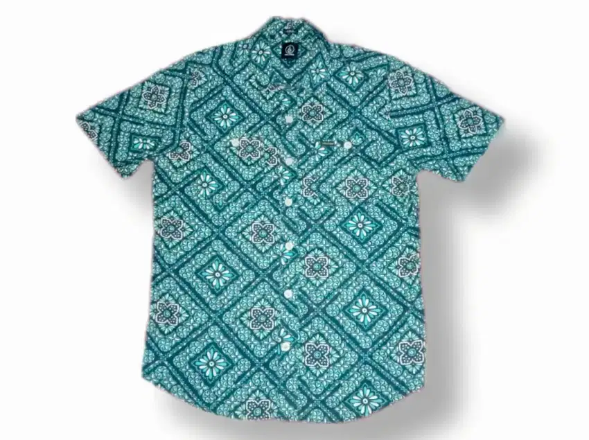 Baju kemeja batik volcom original slim fit