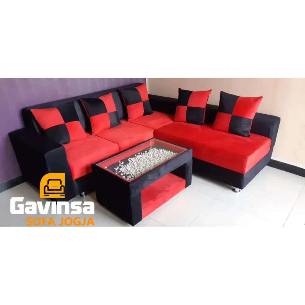 Sofa Premium L Putus , Kualitas Busa D32, Per Pegas , Garansi 2 Tahun