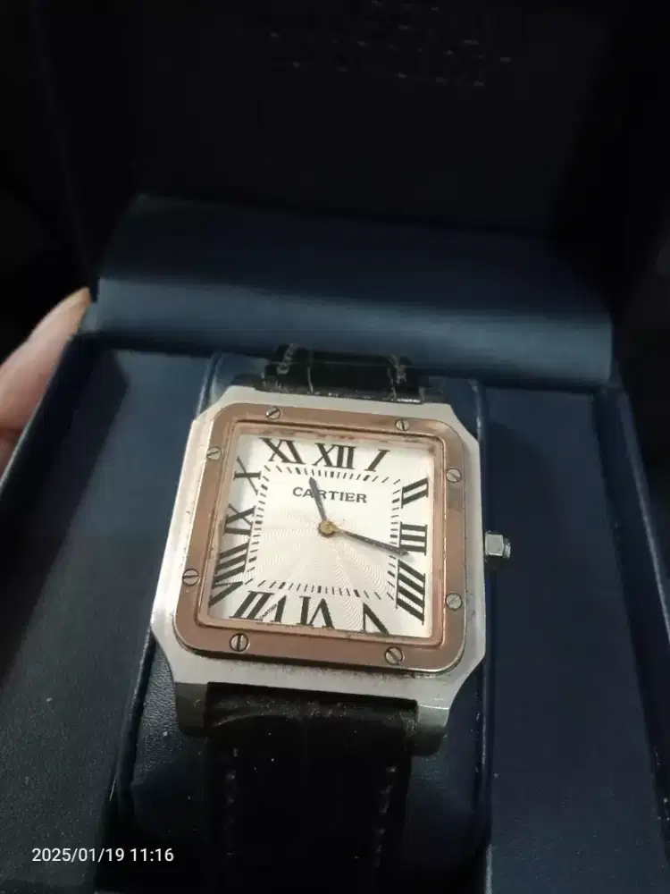 JAM Cartier Argent Silver - Diameter pria Besar 42mm